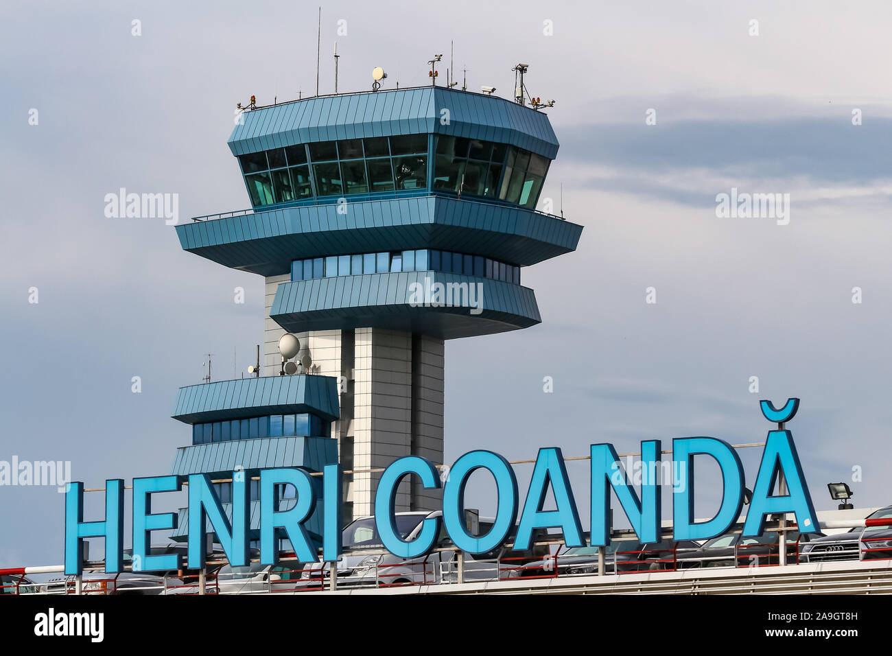 Bukarest, Rumänien - 15. Juli 2019: internationalen Flughafen Henri Coanda in Kragujevac, 10,3 Meilen (16,5 km) nördlich der Innenstadt von Bukarest. Stockfoto