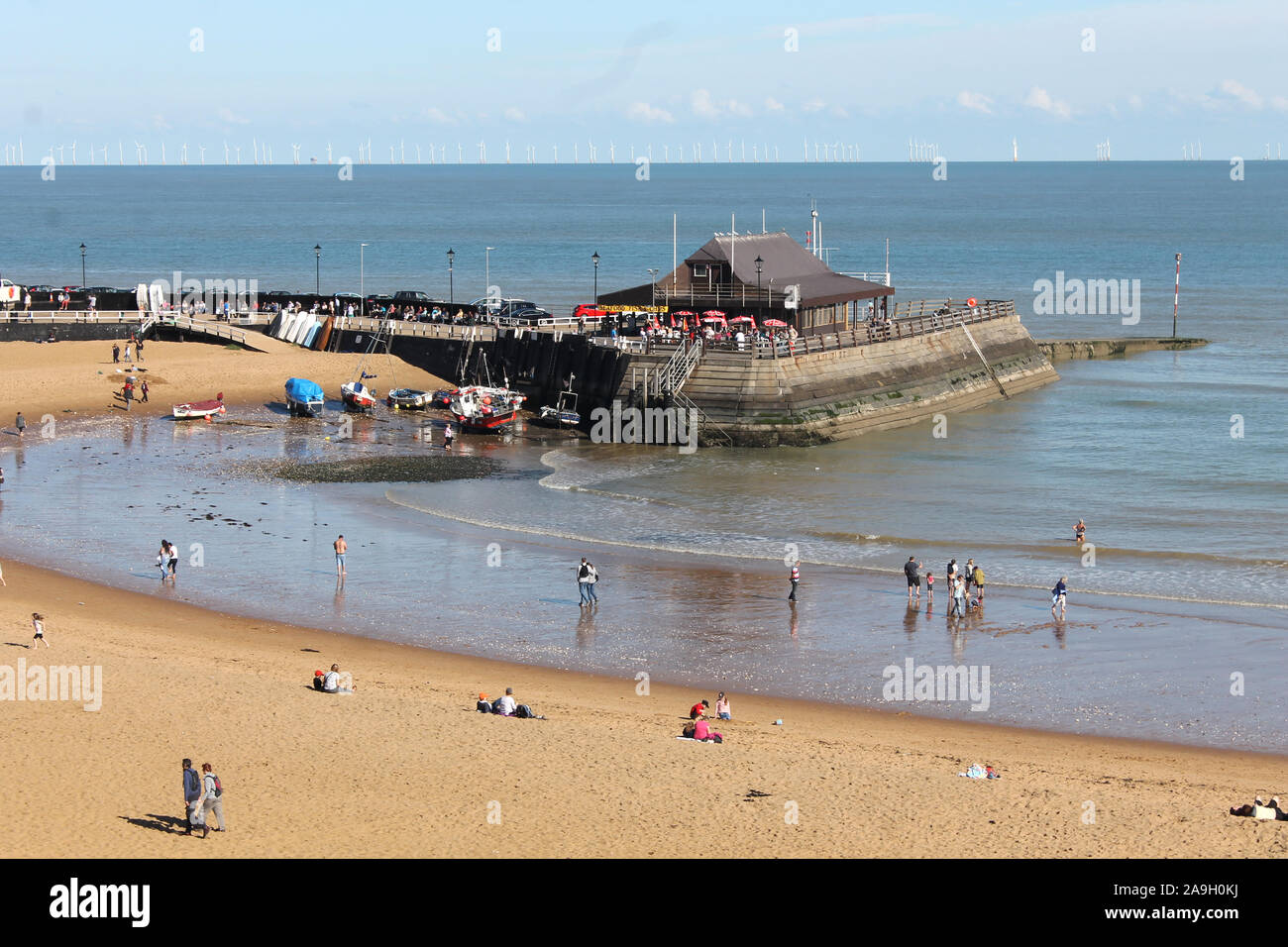 Broadstairs, Viking Bay, Kent an einem sonnigen Tag Stockfoto