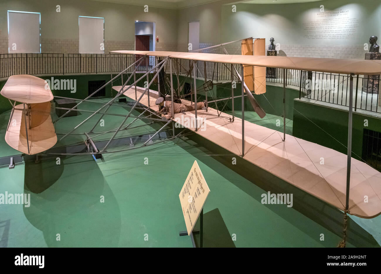 Die ursprünglichen 1905 Wright Flyer III, Wright Brothers National Museum, Carillon Historical Park, Dayton Aviation Heritage National Historical Park, Dayton, Ohio, USA Stockfoto