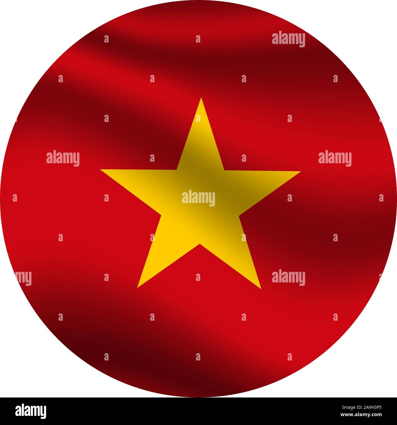 Schöne Flagge der Sozialistischen Republik Vietnam, die ursprünglichen Farben und Proportionen. Einfach Vektor eps Abbildung 10, aus Ländern Flag gesetzt. Stock Vektor