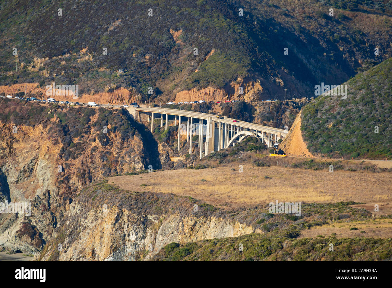 Bixby Creek Bridge, Monterey County, SR 1, Kalifornien, Vereinigte Staaten von Amerika Stockfoto