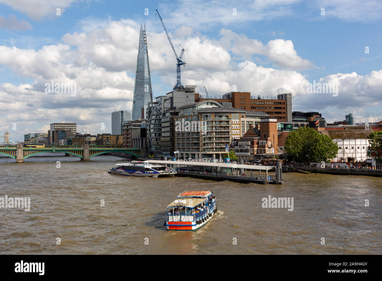 Der Shard und der Southbank, London Stockfoto