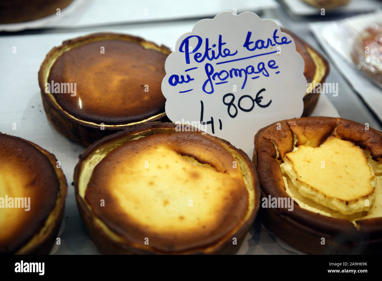 Französischer Käse Törtchen, Metz, Frankreich Stockfoto