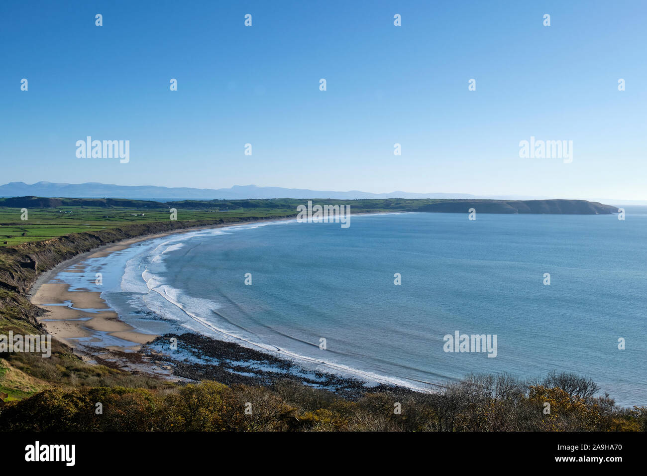 Hell's Mund, aus der Nähe von Plas yn Rhiw, in der Nähe von Abersoch, Gwynedd, Wales gesehen Stockfoto