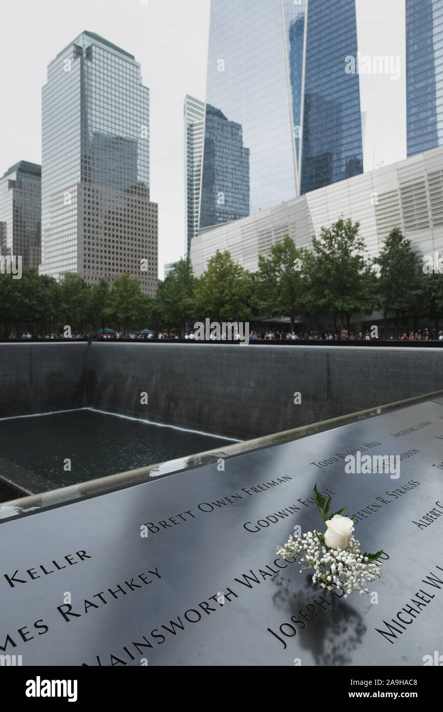 World Trade Center 9/11 Memorial, New York Stockfoto