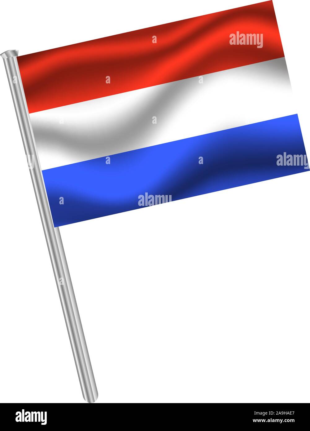 Flagge des Großherzogtums Luxemburg. Die ursprünglichen Farben und Proportionen. Einfach Vector Illustration, aus Ländern Flag gesetzt. Stock Vektor