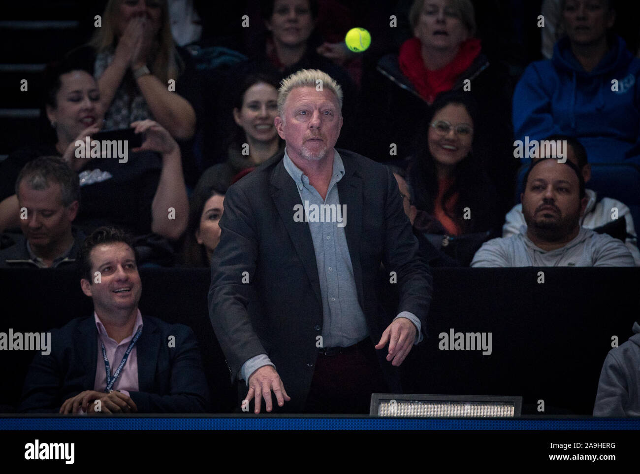 London, Großbritannien. 15 Nov, 2019. BORIS BECKER während der NITTO ATP-Finale Tennis London Tag 6 Am O2, London, England am 15. November 2019. Foto von Andy Rowland. Credit: PRiME Media Images/Alamy leben Nachrichten Stockfoto
