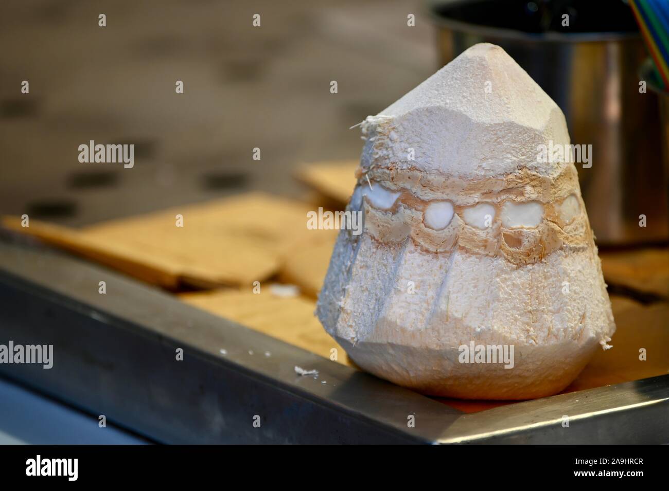 Interessante Frucht gefunden auf einem Markt in Shanghai. Stockfoto