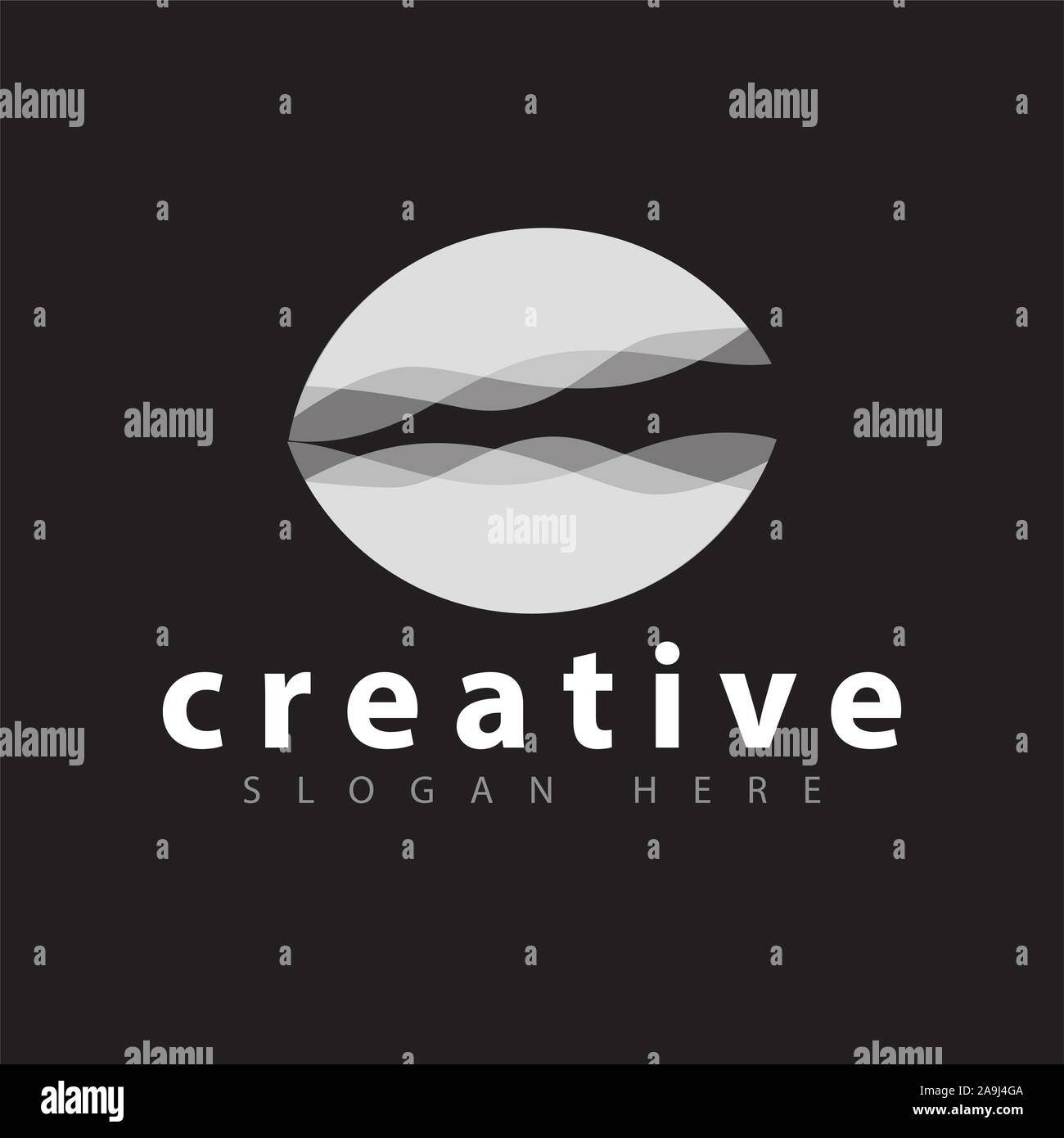 Clam Wave Farbe Logo vector Template Stockfoto