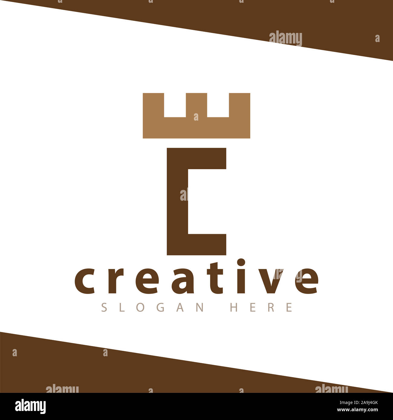 E C Schreiben schloss Logo vector Template Stockfoto