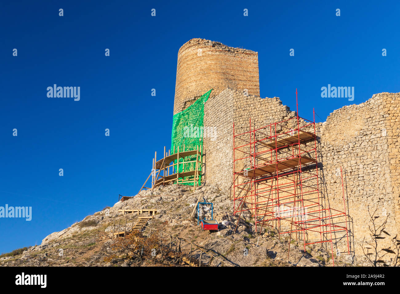 Die Wiederherstellung der alten Festung von chirag Gala Stockfoto