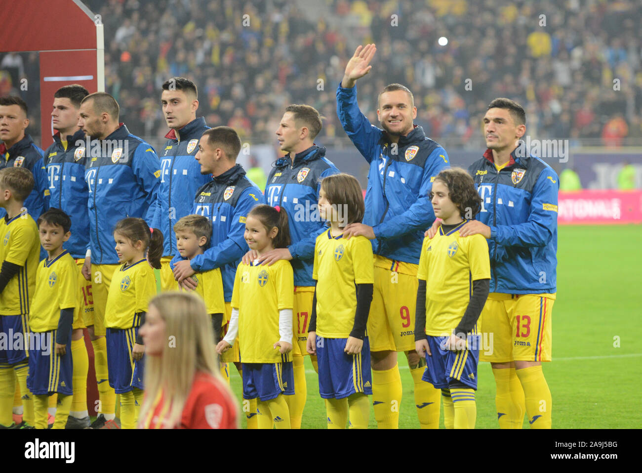 Rumänien vs Schweden Euro 2020 Qualifier 15.11.2019 Spiel auf nationalen Arena in Bukarest gespielt Stockfoto