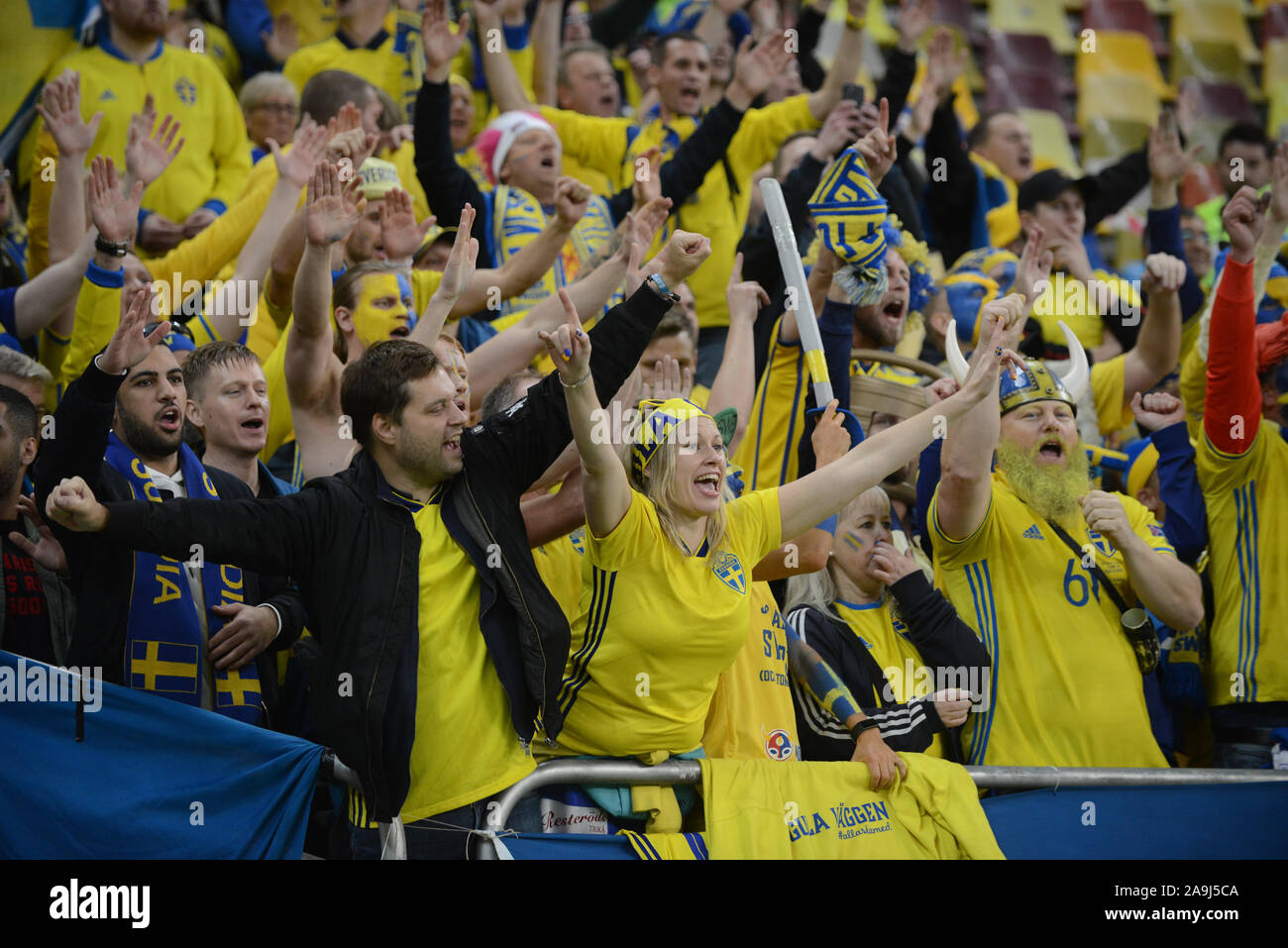 Rumänien vs Schweden Euro 2020 Qualifier 15.11.2019 Spiel auf nationalen Arena in Bukarest gespielt Stockfoto