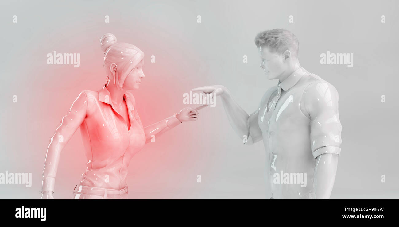 Paare Therapie für ein junges Ehepaar für Beziehung Stockfoto