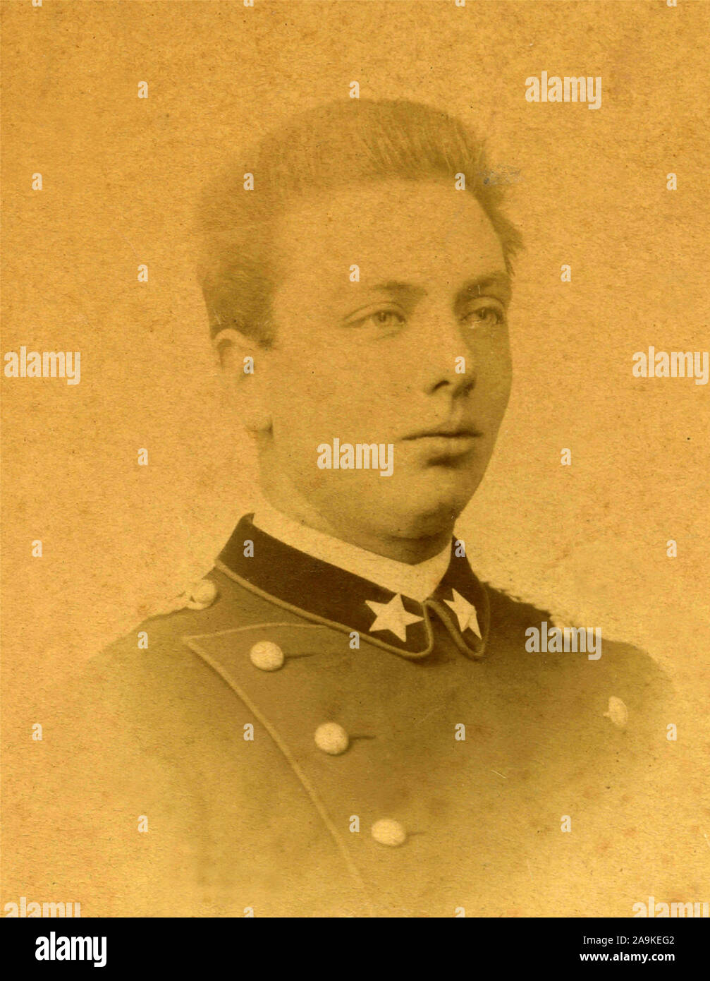 Porträt von einem Offizier in Uniform, Italien Stockfoto