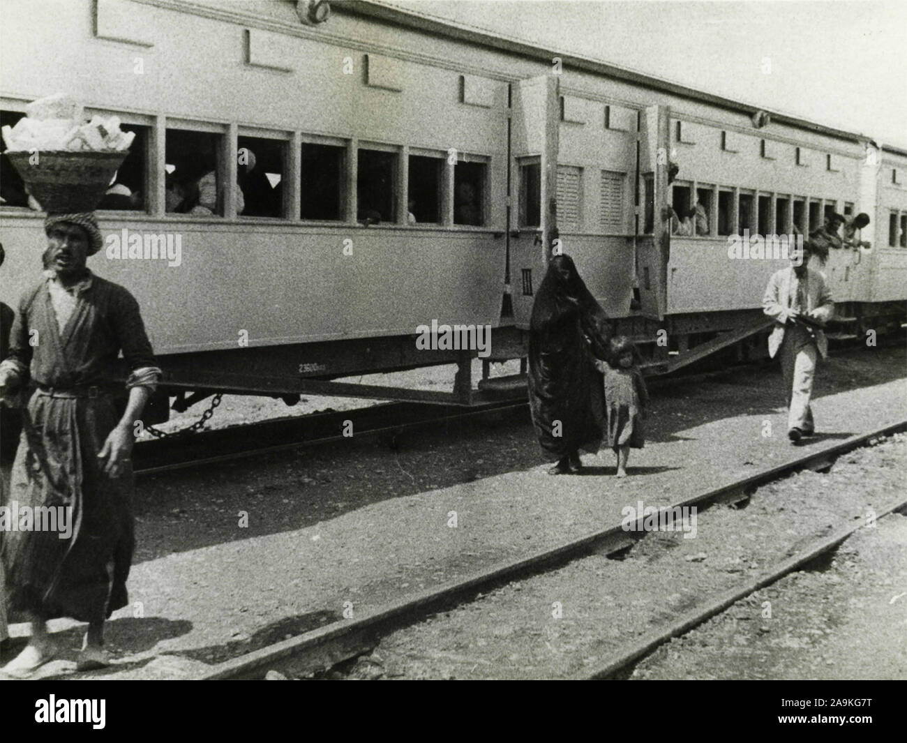 Eisenbahn Zug Baghdad-Mosul, IRAK Stockfoto