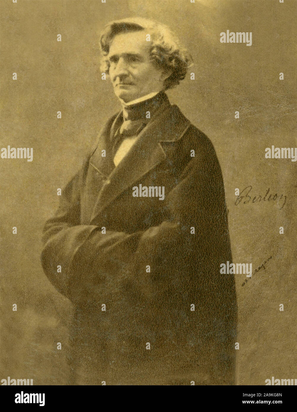 Portrait des französischen Komponisten Hector Berlioz Stockfoto