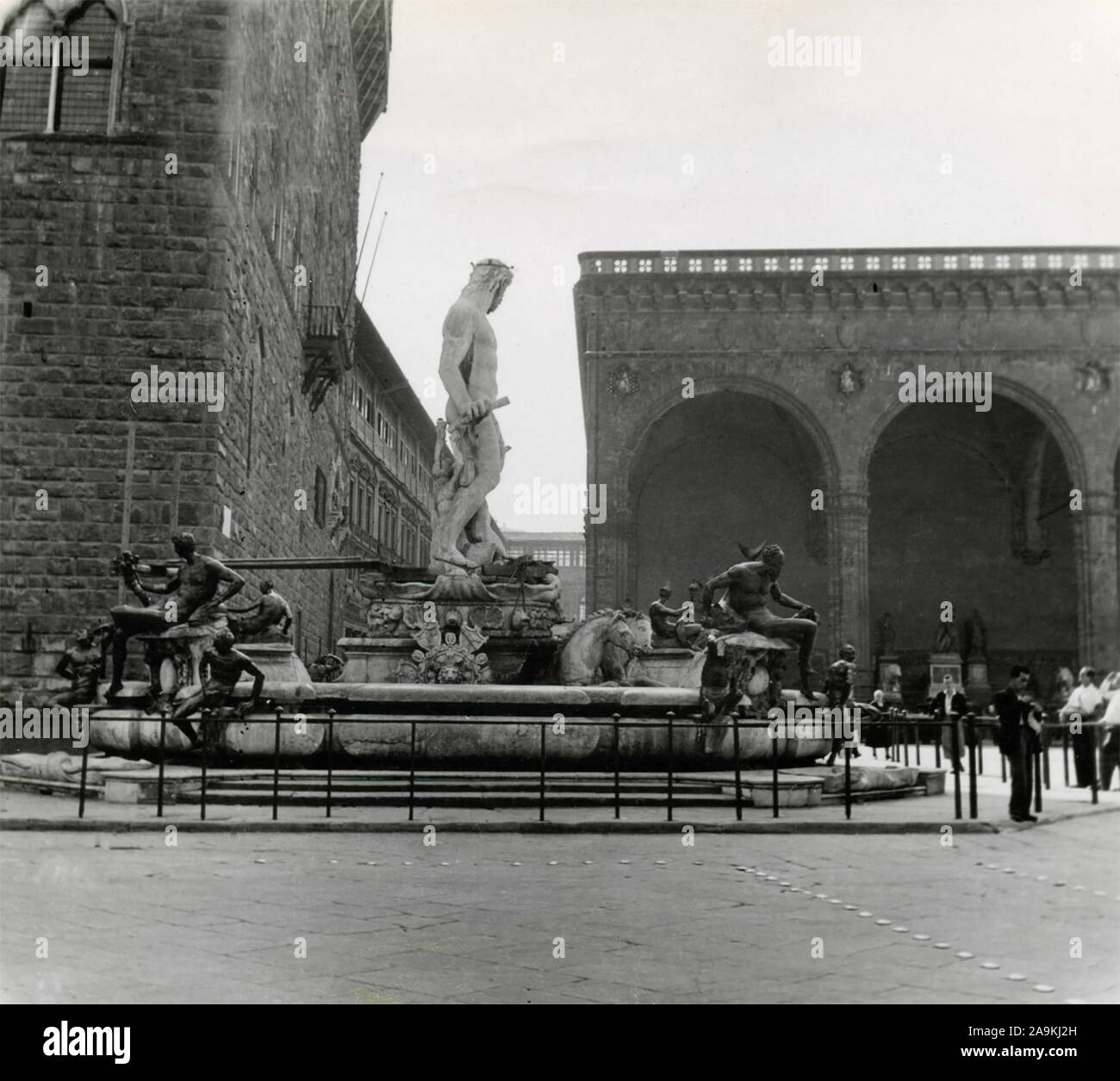 Der Neptun-Brunnen, Piazza della Signoria, Florenz, Italien Stockfoto
