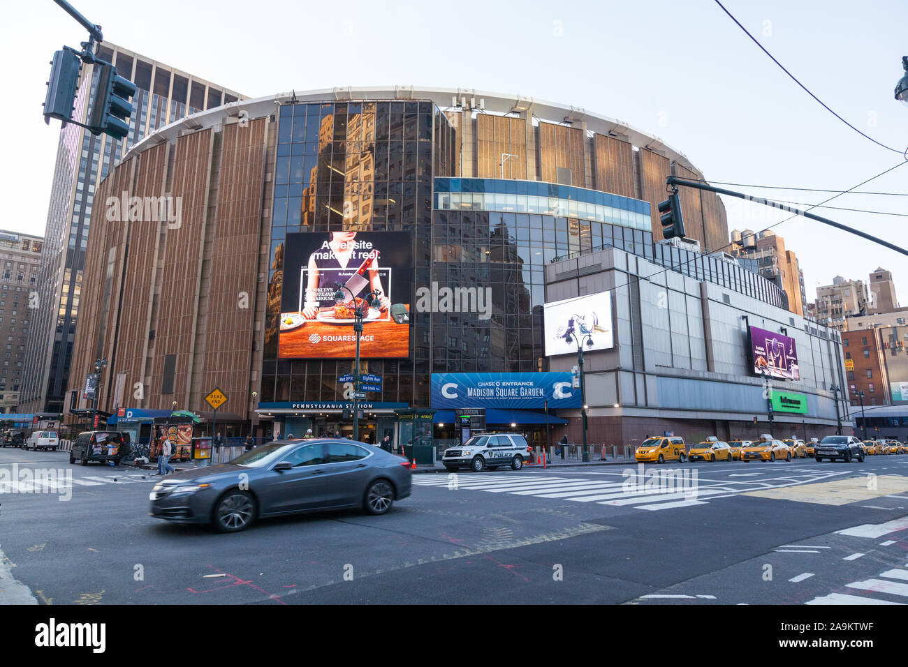 Madison Square Garden, MSG, 8th Avenue, Manhattan, New York City, Vereinigte Staaten von Amerika. Stockfoto