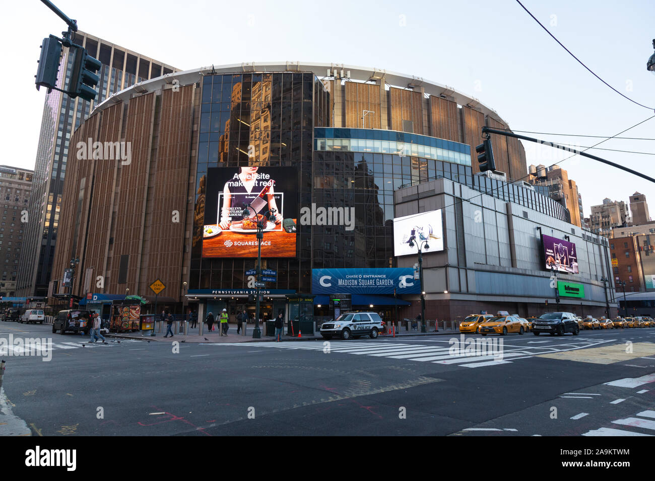 Madison Square Garden, MSG, 8th Avenue, Manhattan, New York City, Vereinigte Staaten von Amerika. Stockfoto