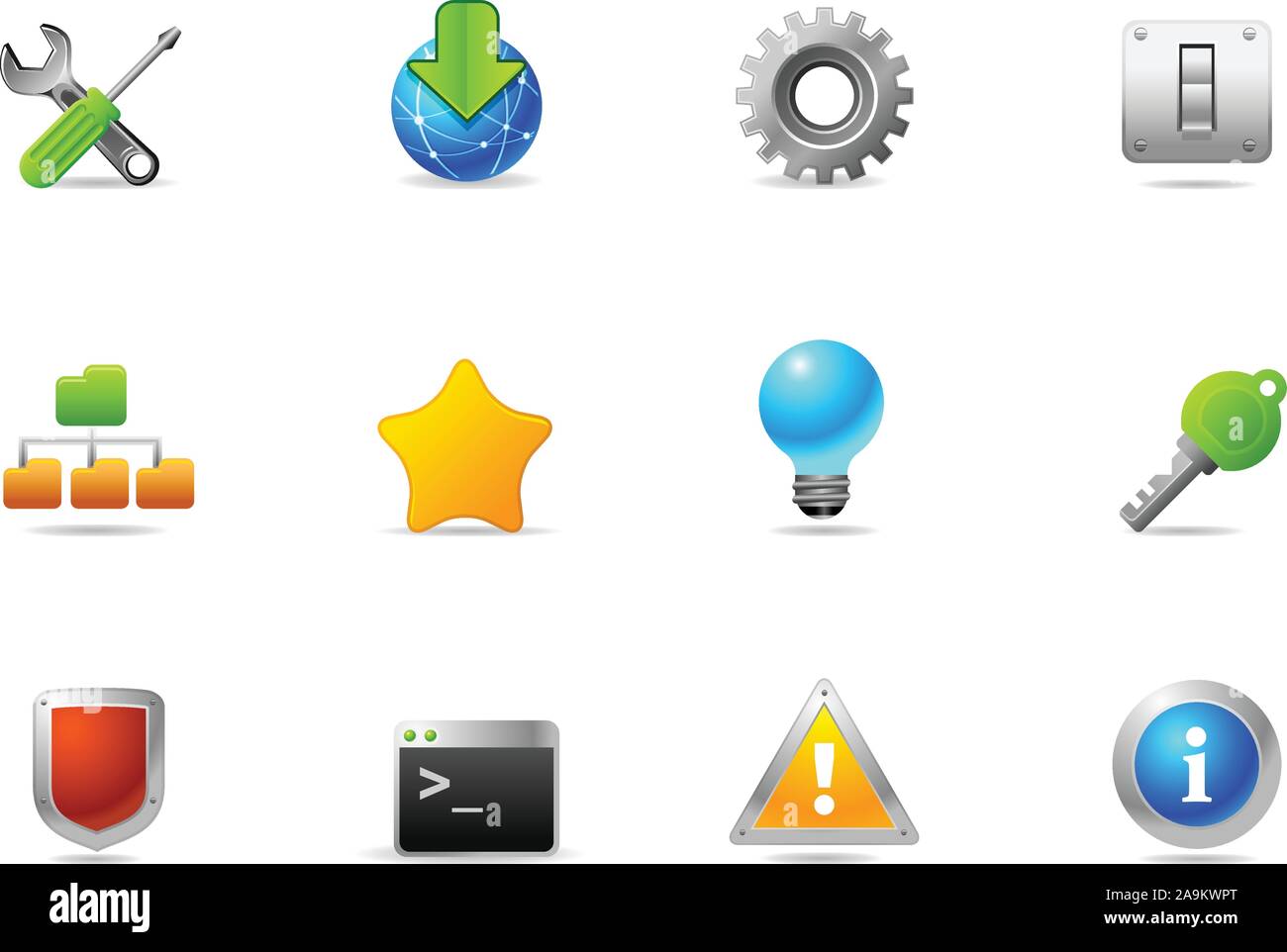 Philos Icon Set. Professionelle icons für Website und Präsentation. Stock Vektor