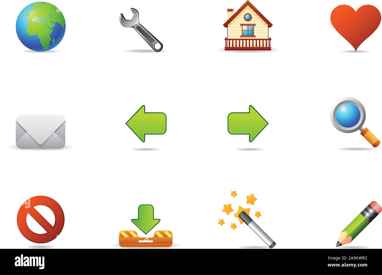 Philos Icon Set. Professionelle icons für Website und Präsentation. Stock Vektor