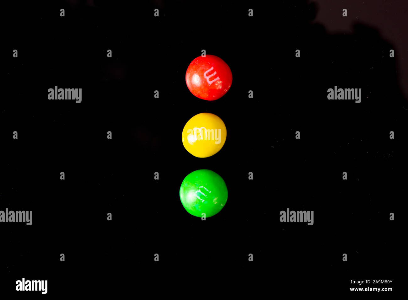 M&M's Ampel Stockfoto