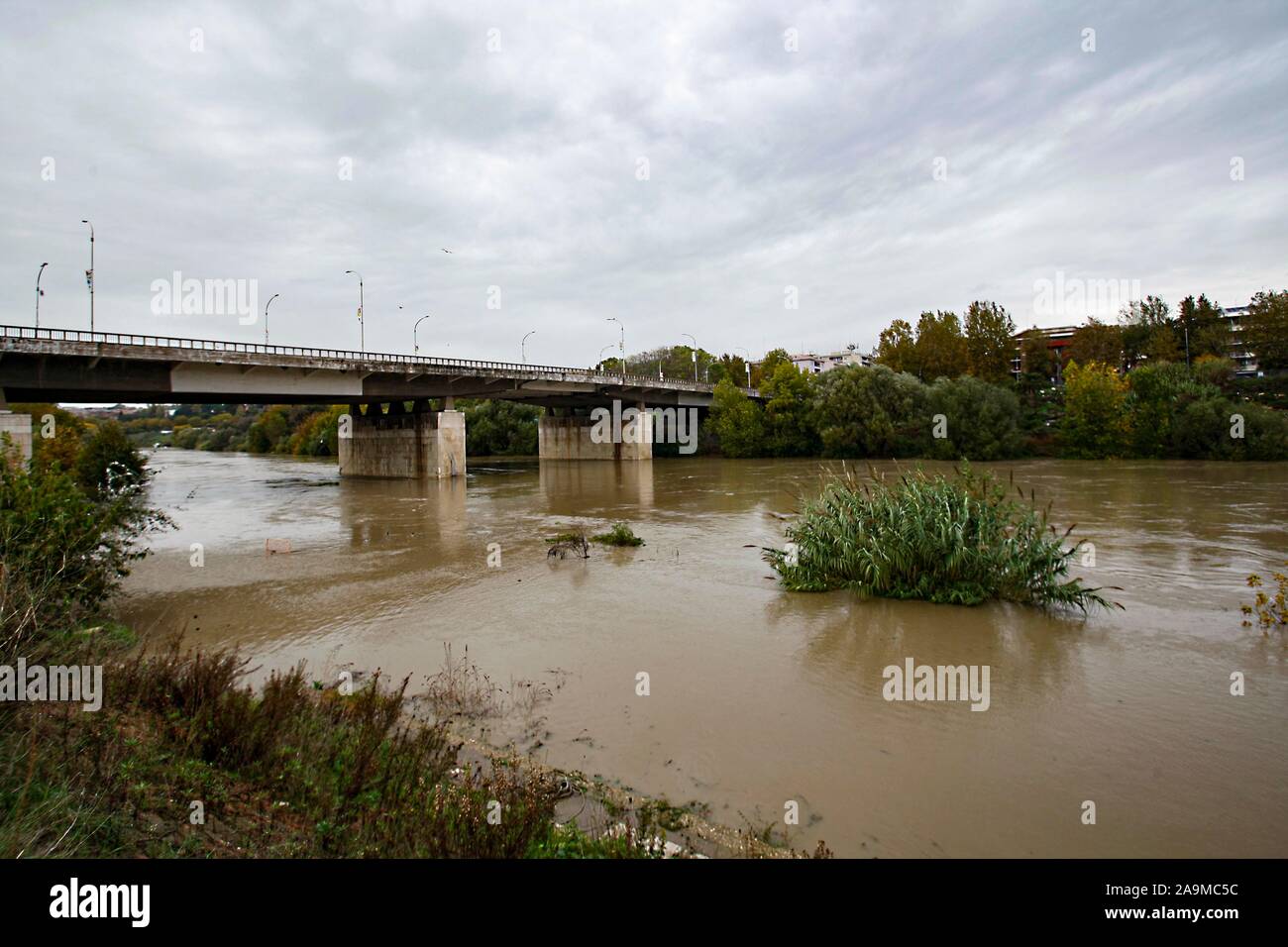 ROMA - PONTE MARCONI - FIUME TEVERE Stockfoto