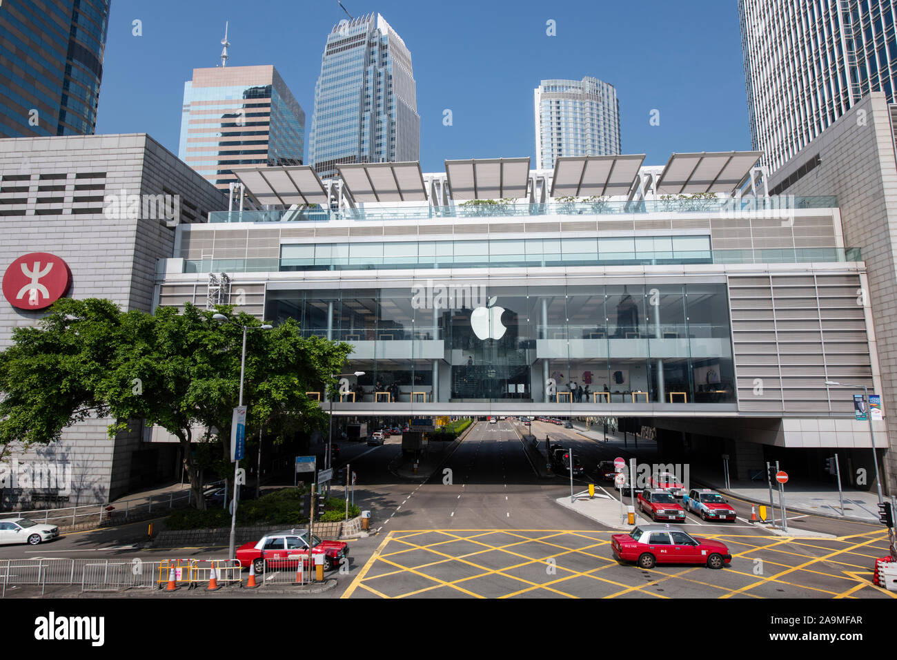 Ein großer Apple Store in der IFC Mall in Hong Kong Central Stockfoto