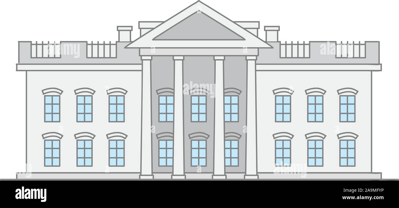 Doodle Abbildung: US Supreme Court Gebäude Stock Vektor