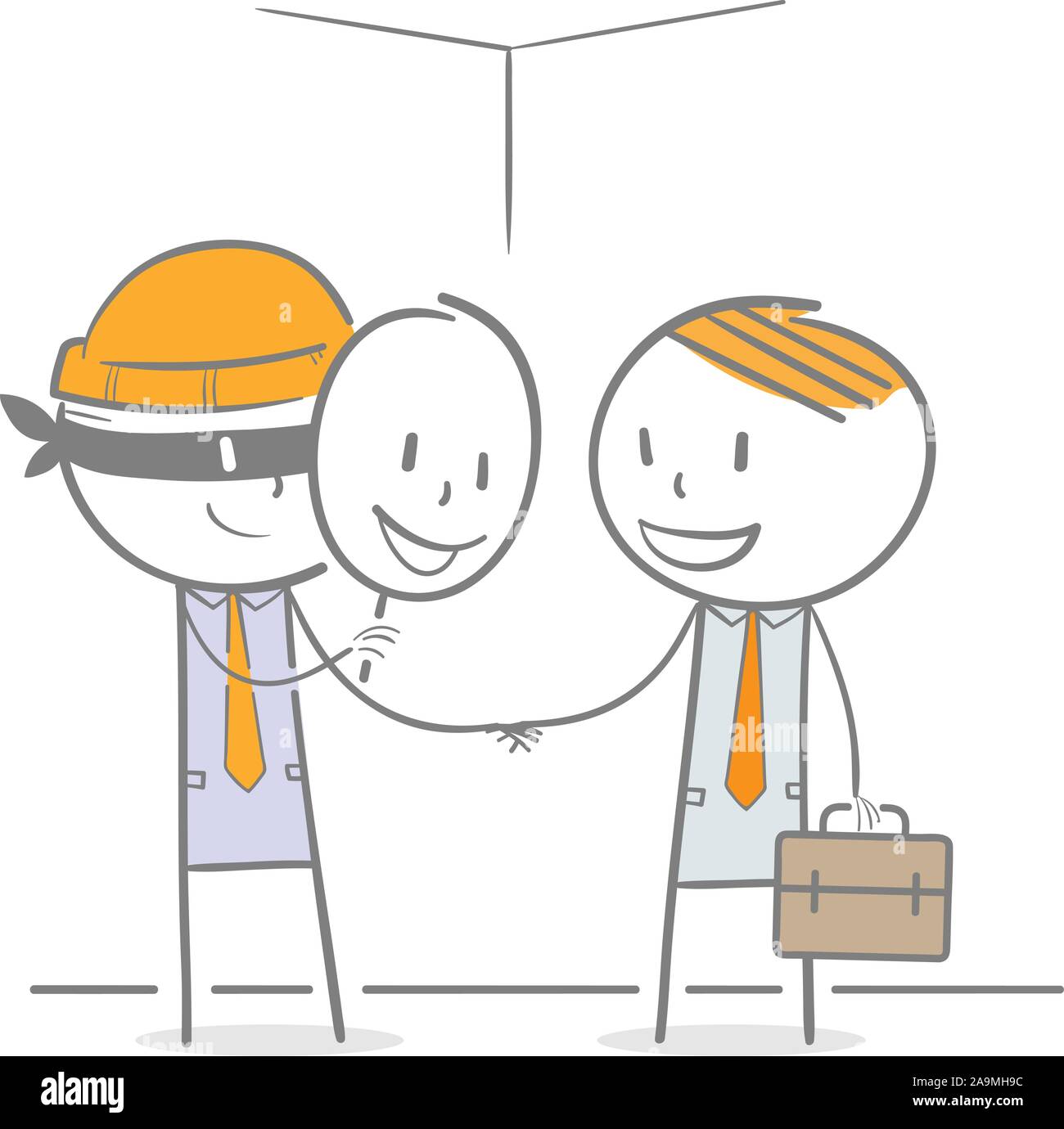 Doodle Abbildung des Identität Diebstahles Konzept Stock Vektor