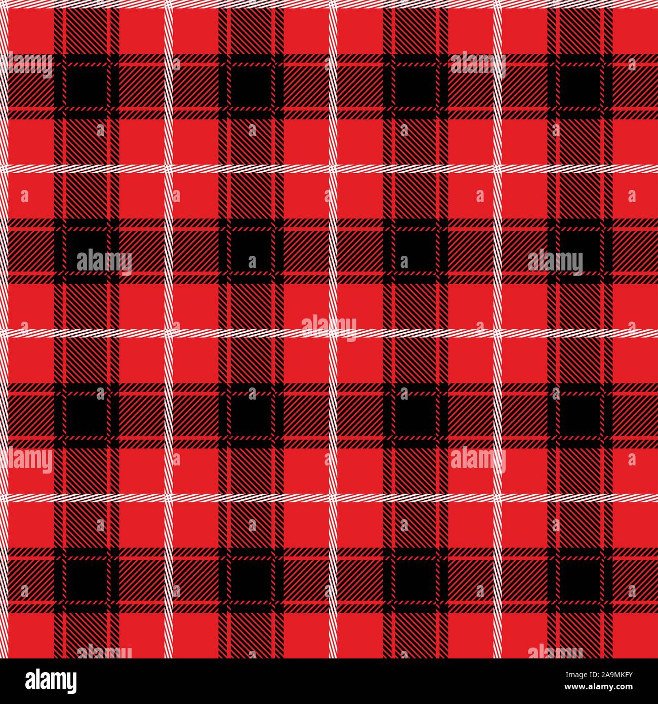 Karierte Muster. Vorlage für Kleidung Stoffe. Red Lumberjack. Nahtlose karierten Flanellhemd drucken. Weihnachten dekorative Hintergrund-Vektor Stock Vektor