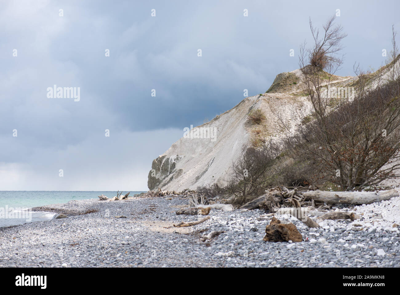 Kreidefelsen Landschaft auf Moens Klint in Dänemark Stockfoto