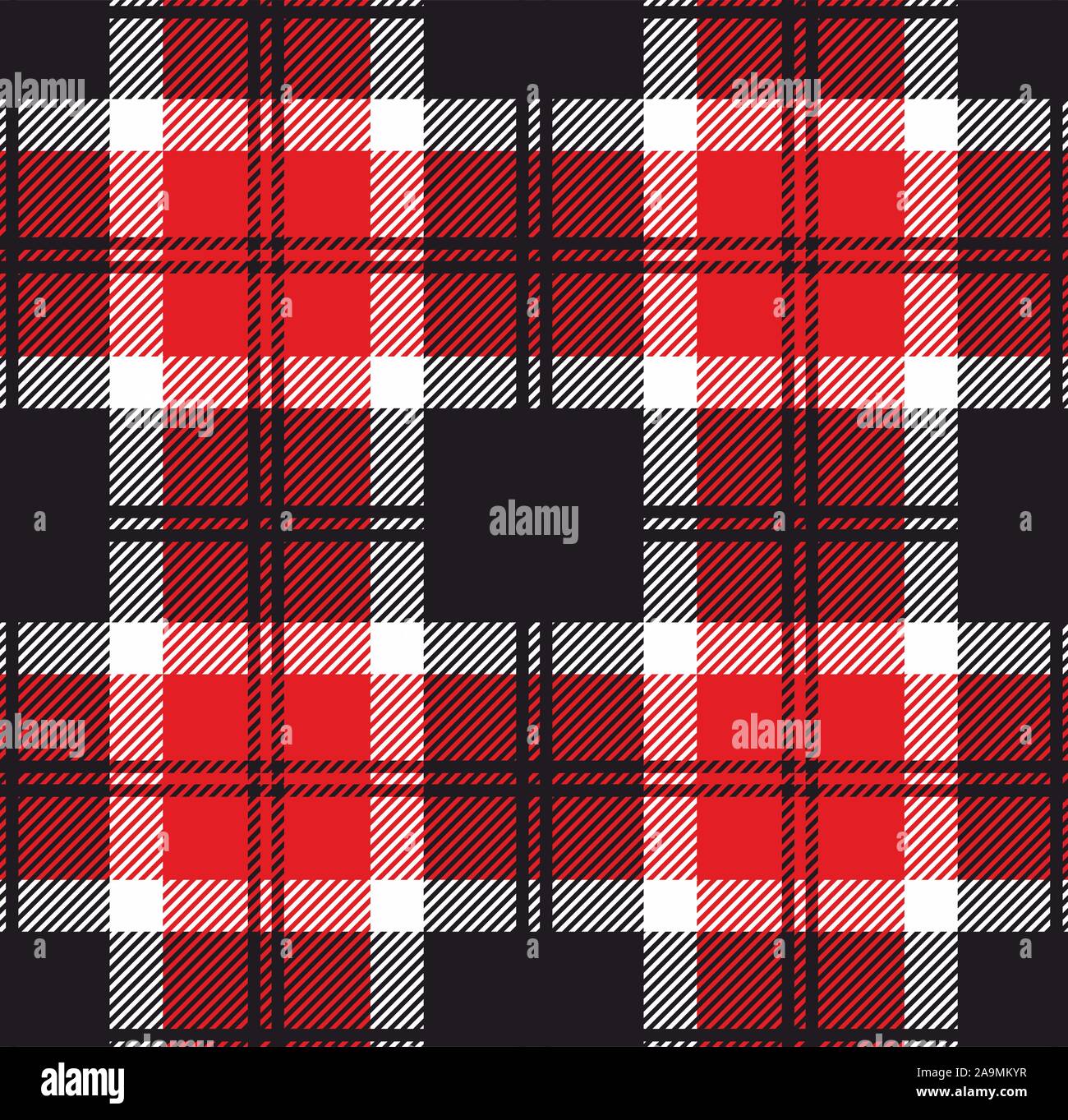 Karierte Muster. Vorlage für Kleidung Stoffe. Red Lumberjack. Nahtlose karierten Flanellhemd drucken. Weihnachten dekorative Hintergrund-Vektor Stock Vektor