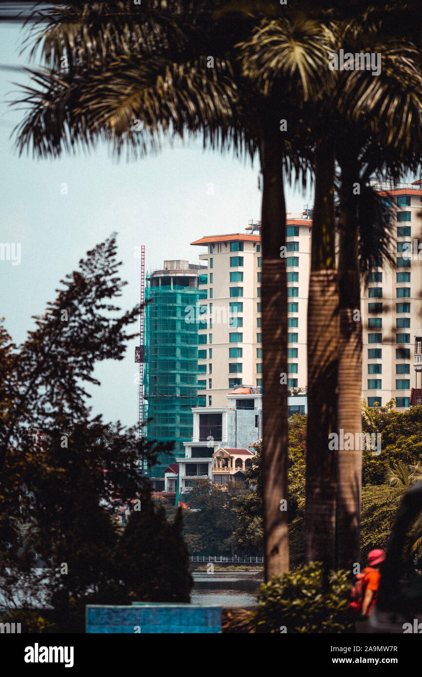 Hanoi, Hauptstadt von Vietnam - Neue Gebäude werden gebaut, Geld fließt in der vietnamesischen Hauptstadt Stockfoto