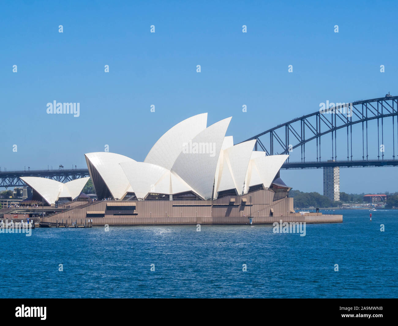 Sydney Opera House und die Harbour Bridge Detail Stockfoto