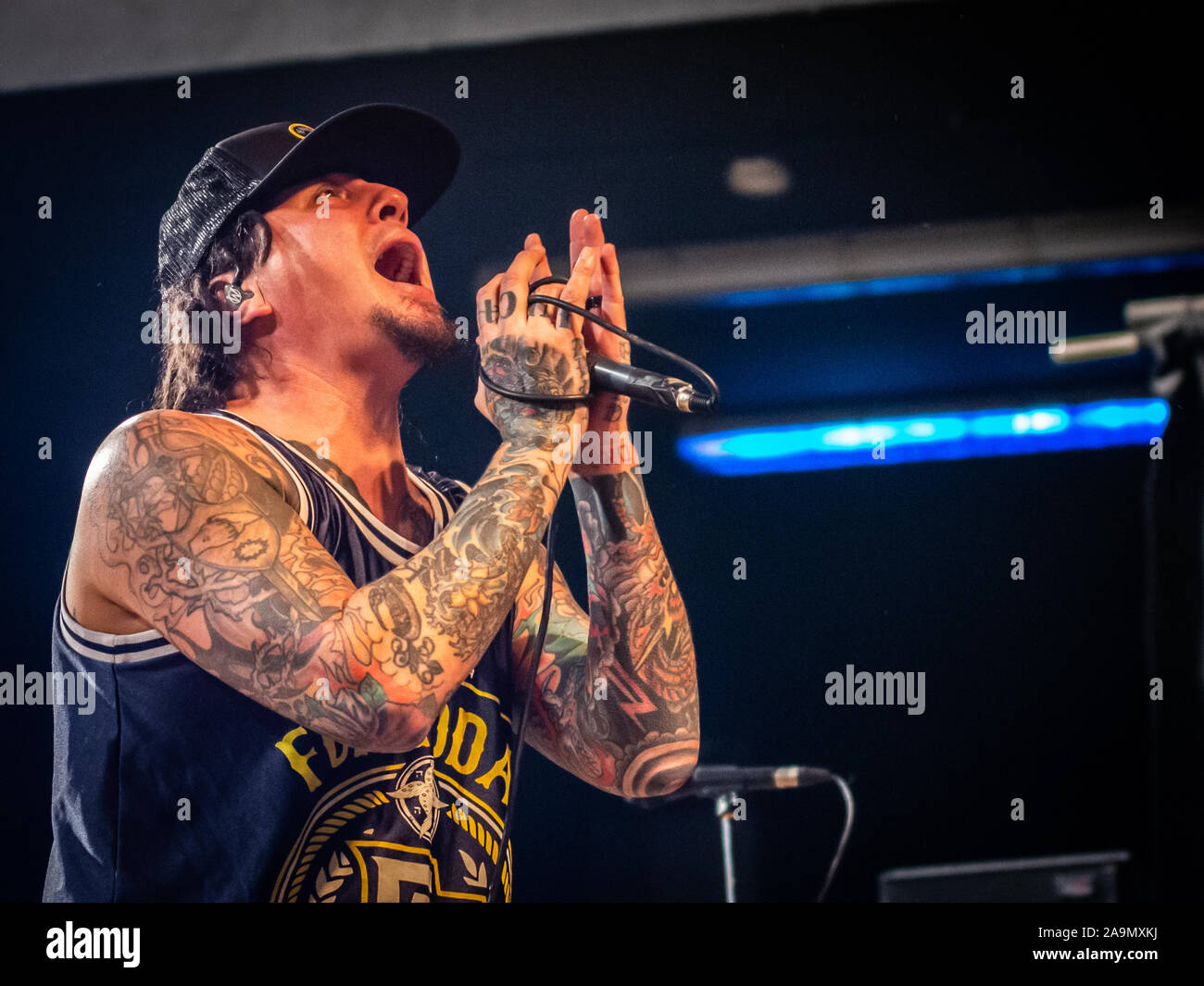 Mailand, Italien. 14. November 2019. Amerikanische christliche Nu Metal Band P.O.D. führt bei Live-Musik-Club. Brambilla Simone Fotografie leben Nachrichten Stockfoto