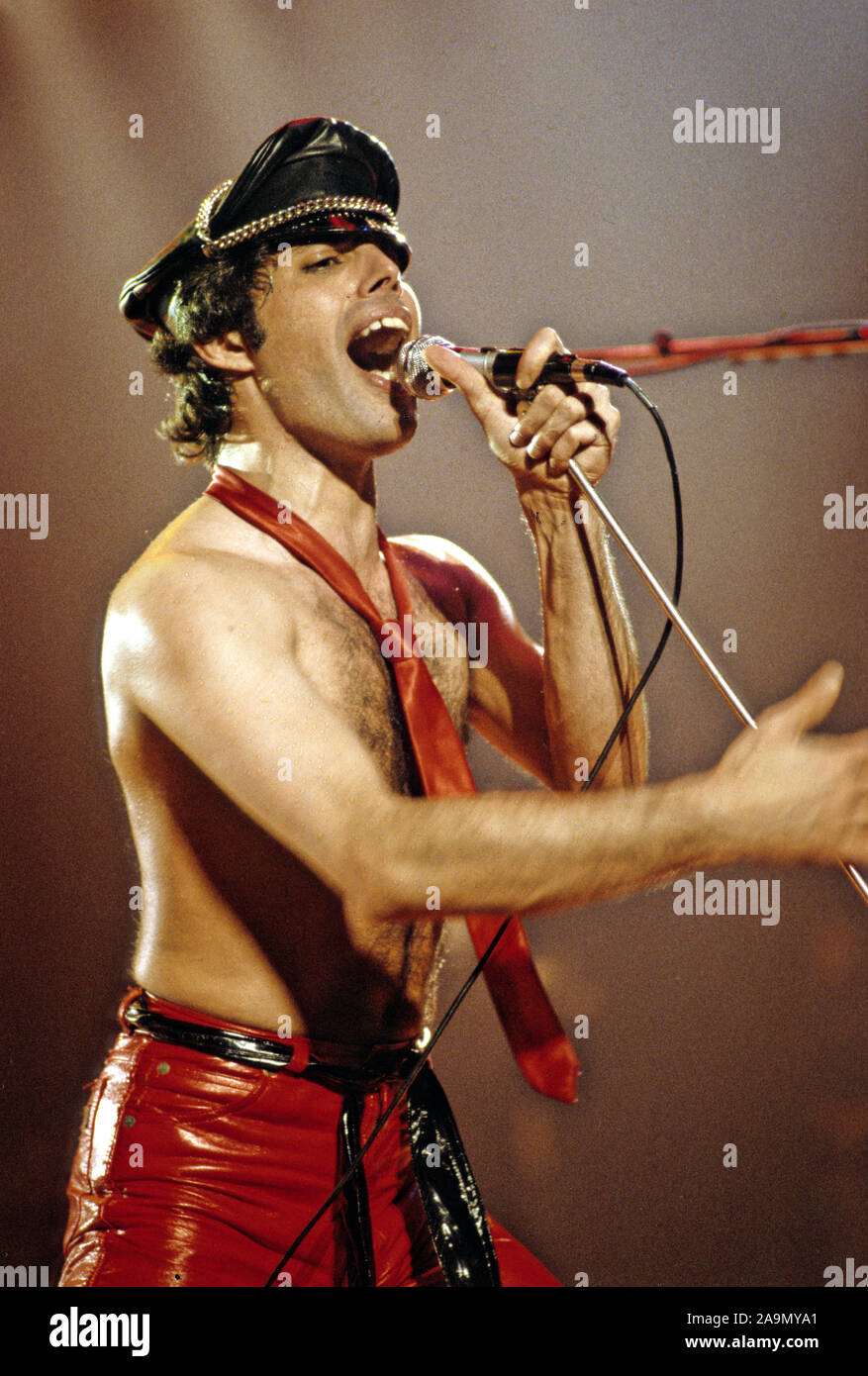 Freddie Mercury, Lewisham Odeon 1979. Stockfoto