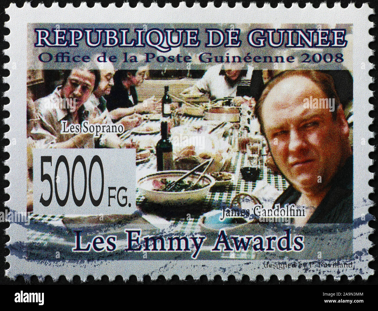 James Gandolfini auf Briefmarke Stockfoto