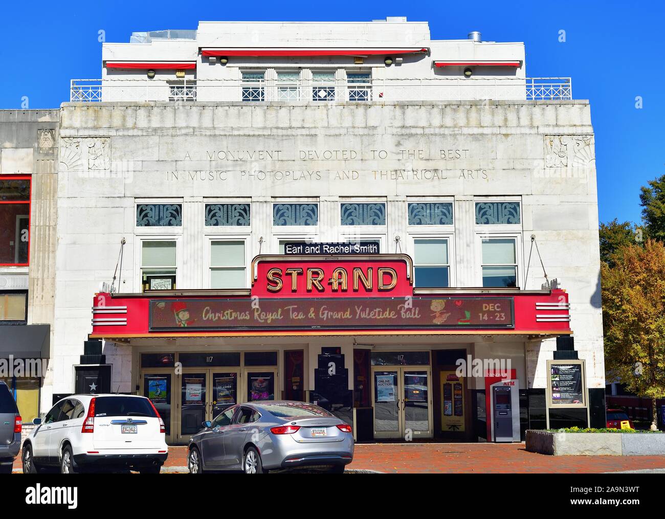 Marietta, Georgia. Die im Art déco-Stil Strand Theatre auf dem historischen Marietta Square. Stockfoto