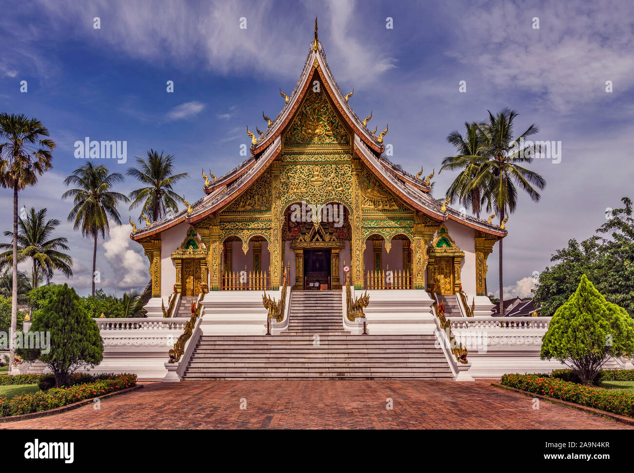 Tempel oder wurde in der malerischen Weltkulturerbe Stadt Luang Prabang in Laos. Eine der besten Reiseziel in Südostasien Stockfoto