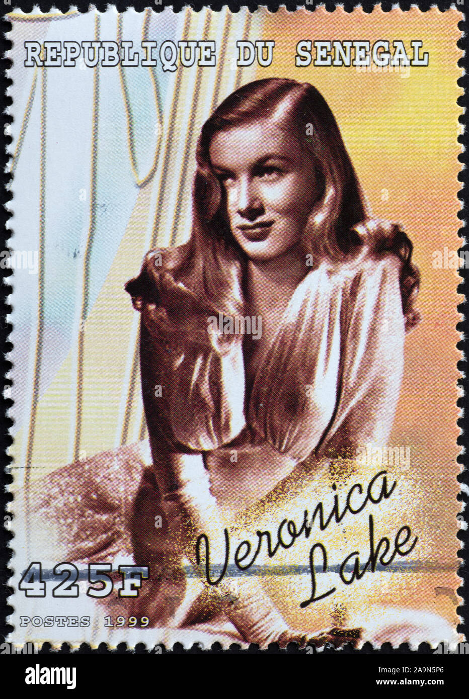 Veronica Lake auf der Briefmarke Stockfoto