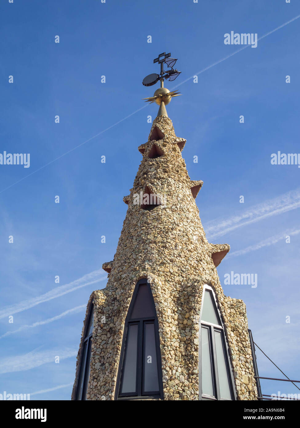 Kuppel des Guell Palastes Stockfoto