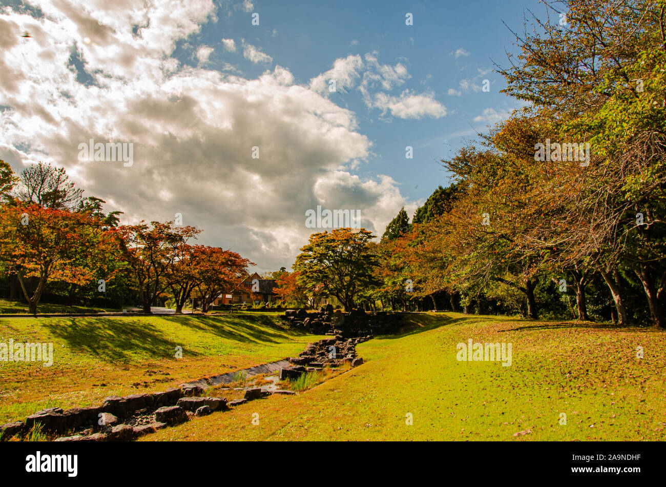 Park in Naraha Stadt, Präfektur Fukushima Stockfoto