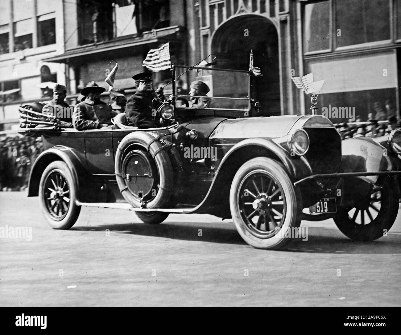 WW ich Fotos - Farbig/Afrikanische amerikanische Truppen - Verwundete in der Parade der 369 Infanterie. Früher 15 NY regulars Ca. 1919 Stockfoto