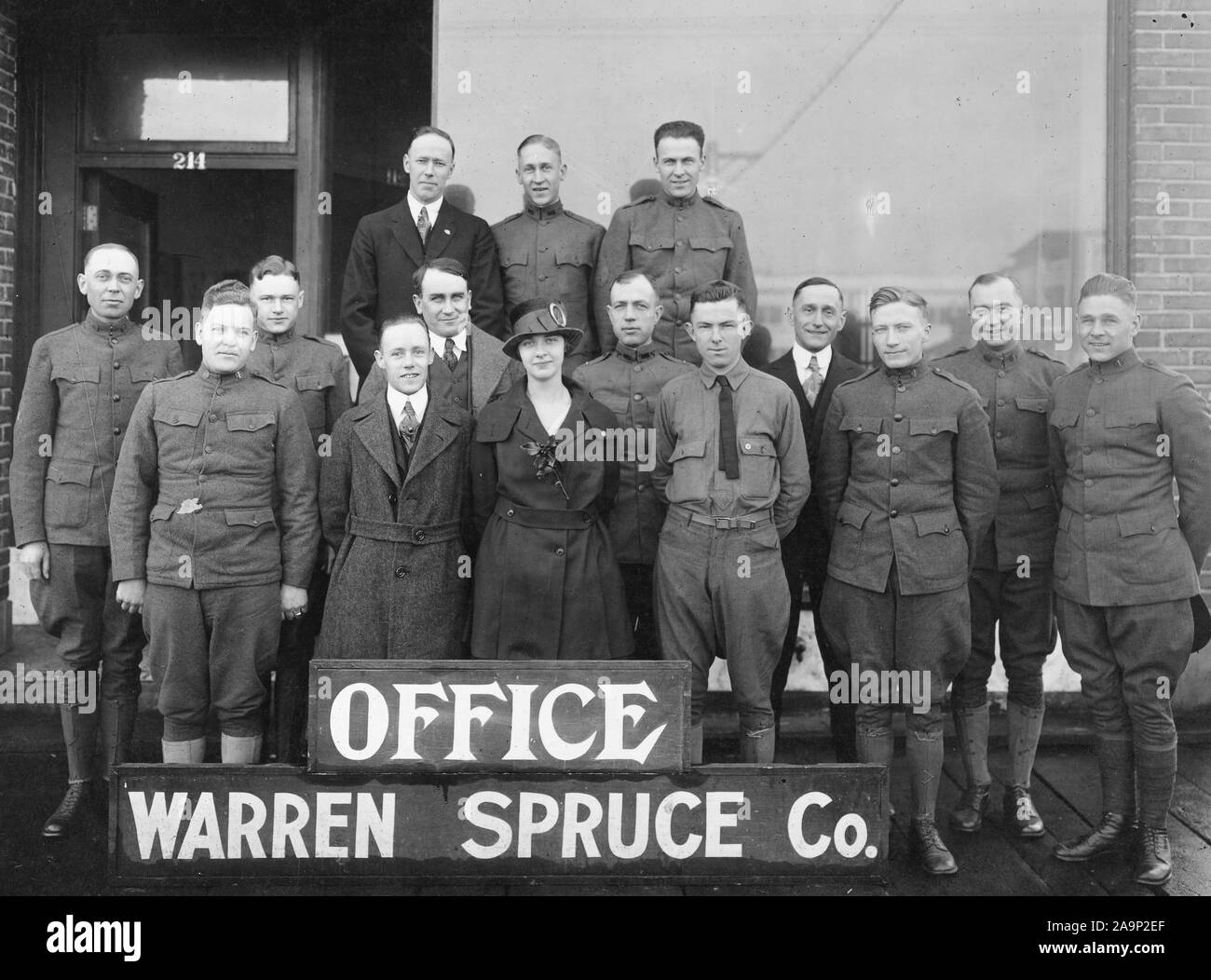 Branchen des Krieges - Schwerfälligen, WARREN FICHTE CO., Portland, Oregon. 1915-1920 Stockfoto