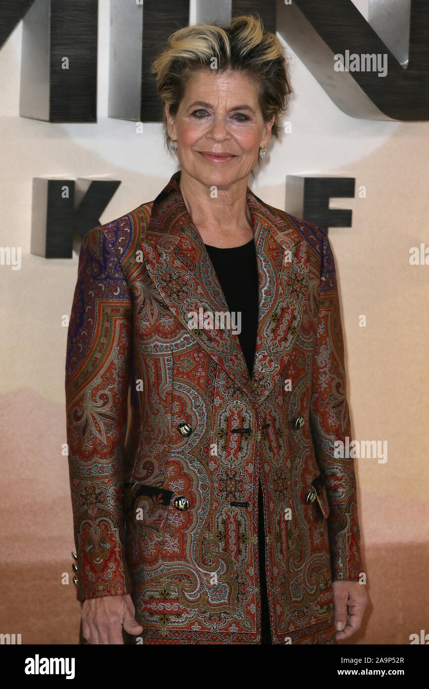 Terminator: dunkles Schicksal Photocall gehalten im Mandarin Oriental Hotel, Knightsbridge mit: Linda Hamilton Wo: London, Vereinigtes Königreich, wenn: 17 Okt 2019 Credit: Mario Mitsis/WENN.com Stockfoto