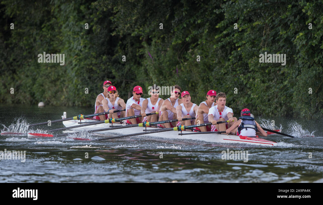 Henley-on-Thames. Vereinigtes Königreich. Prinzessin Elizabeth Challenge Cup. Radley College. 2017 Henley Royal Regatta, Henley, Themse. 18:30:56 Samstag 01/07/2017 [Pflichtfeld Kredit. Peter SPURRIER/Intersport Bilder. Stockfoto