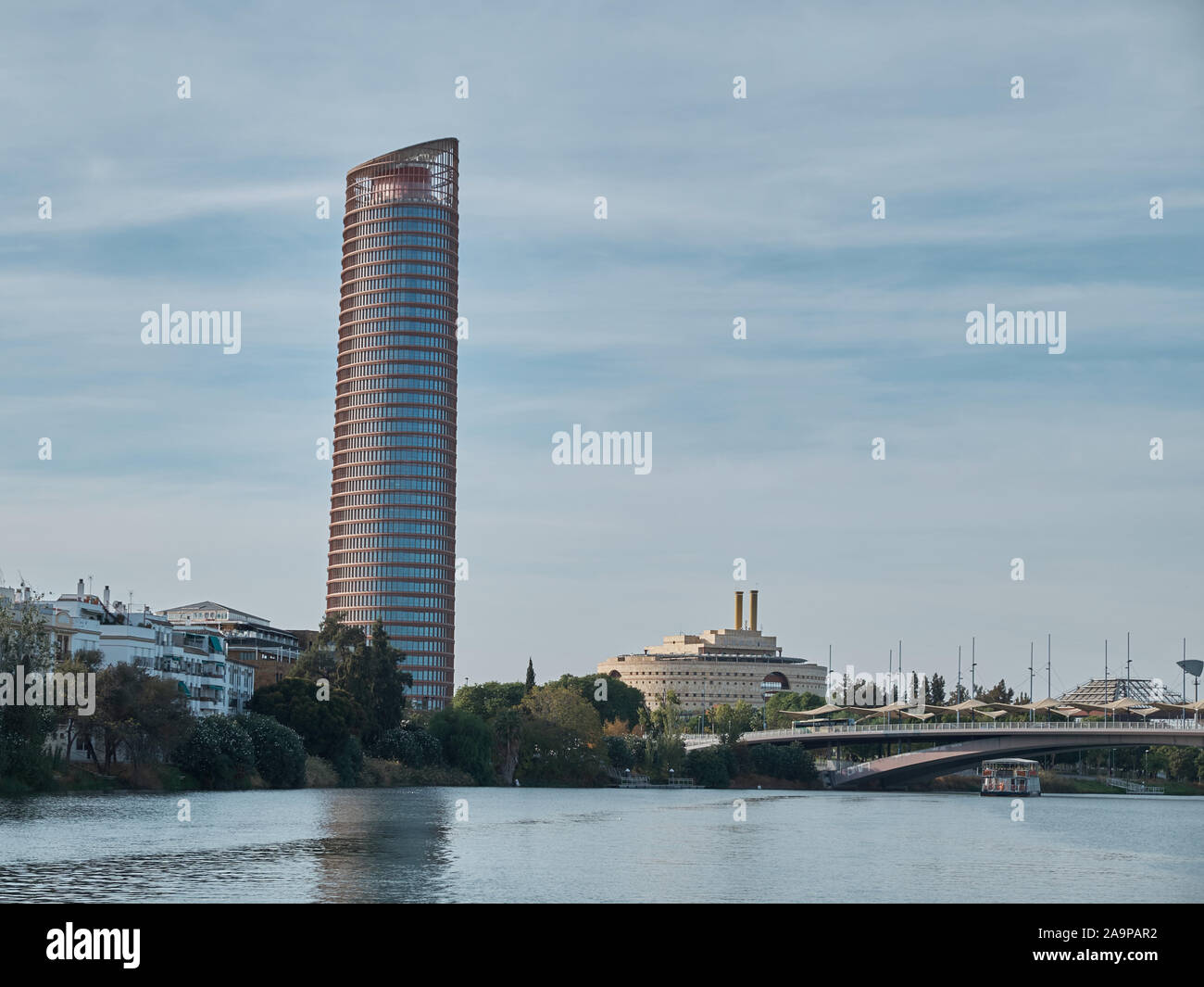 Torre Sevilla, Sevilla, Spanien. Stockfoto