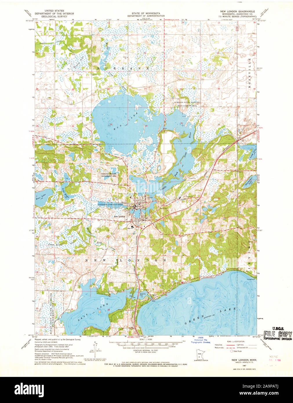 Karte von new london minnesota Fotos und Bildmaterial in hoher